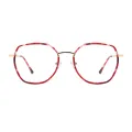Charlotte - Square Red-Tortoiseshell Glasses for Women